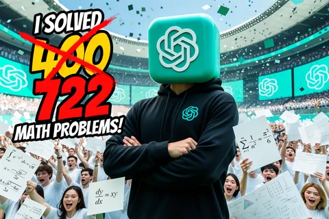 YouTube-style thumbnail: “I SOLVED 722 MATH PROBLEMS!”