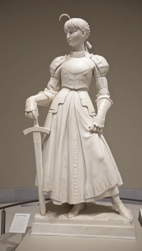 Saber as a Renaissance marble statue